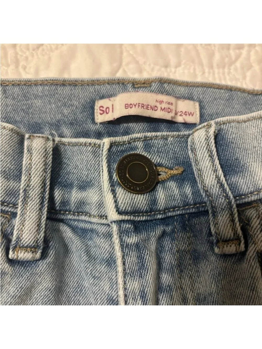 So Women's Light Blue Boyfriend Jeans shirts size 24